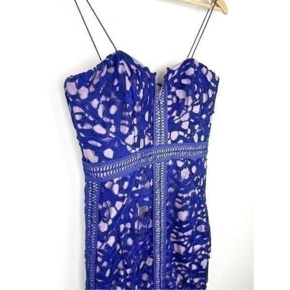NWT Stunning Bariano Emma Gown in Twilight With Lace Tape Detail Size 10 - Picture 3 of 12
